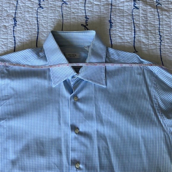 Aster Made in Italy Men's Blue Check European Size L EUC - Picture 13 of 16